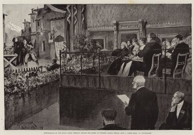 Performance by the Royal Opera Company before the Queen at Windsor Castle, Friday, 6 July, Scene from La Navarraise by Amedee Forestier
